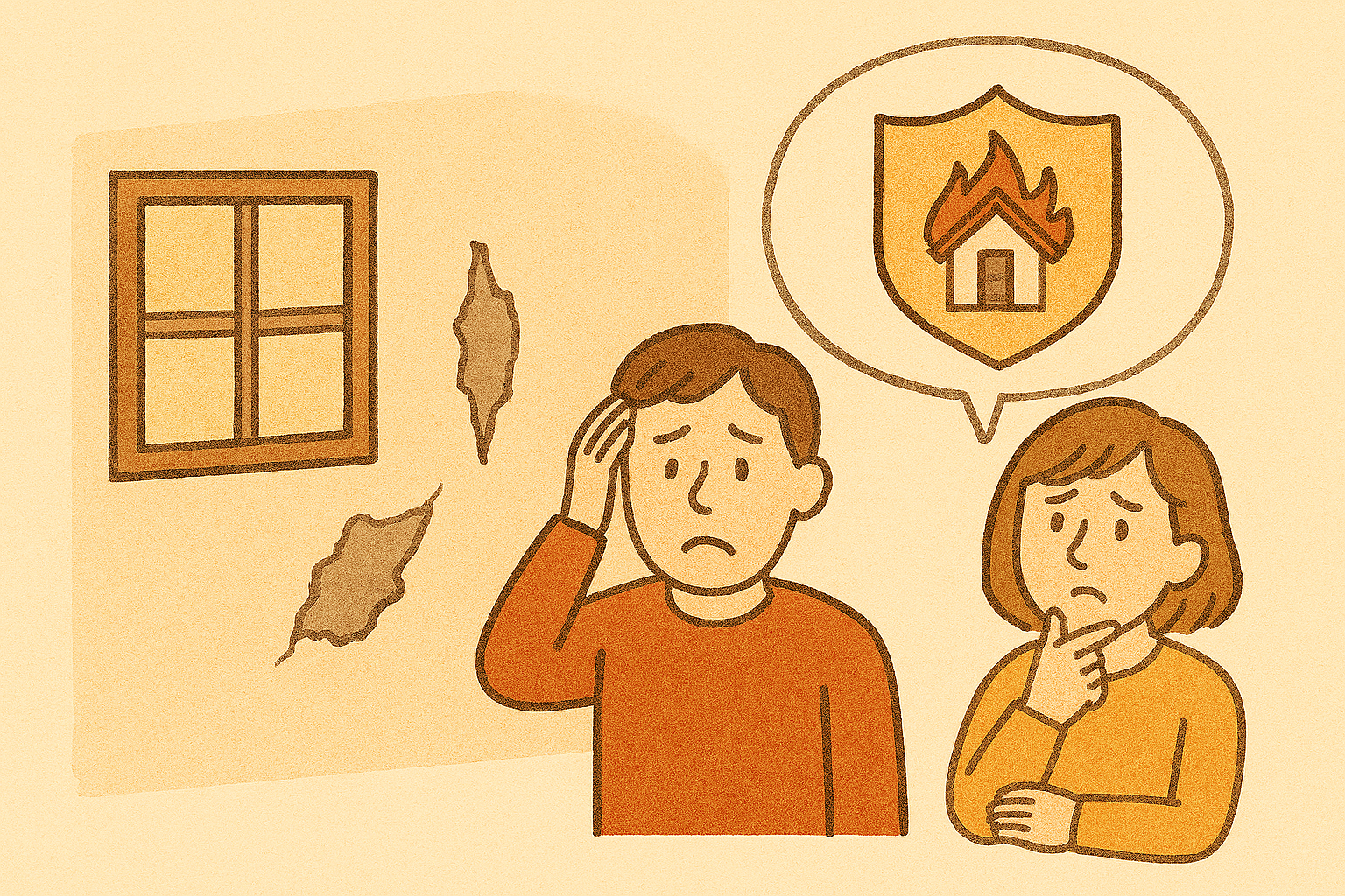 剥がれた壁紙も火災保険で修理できる？補償範囲と契約見直しのポイント