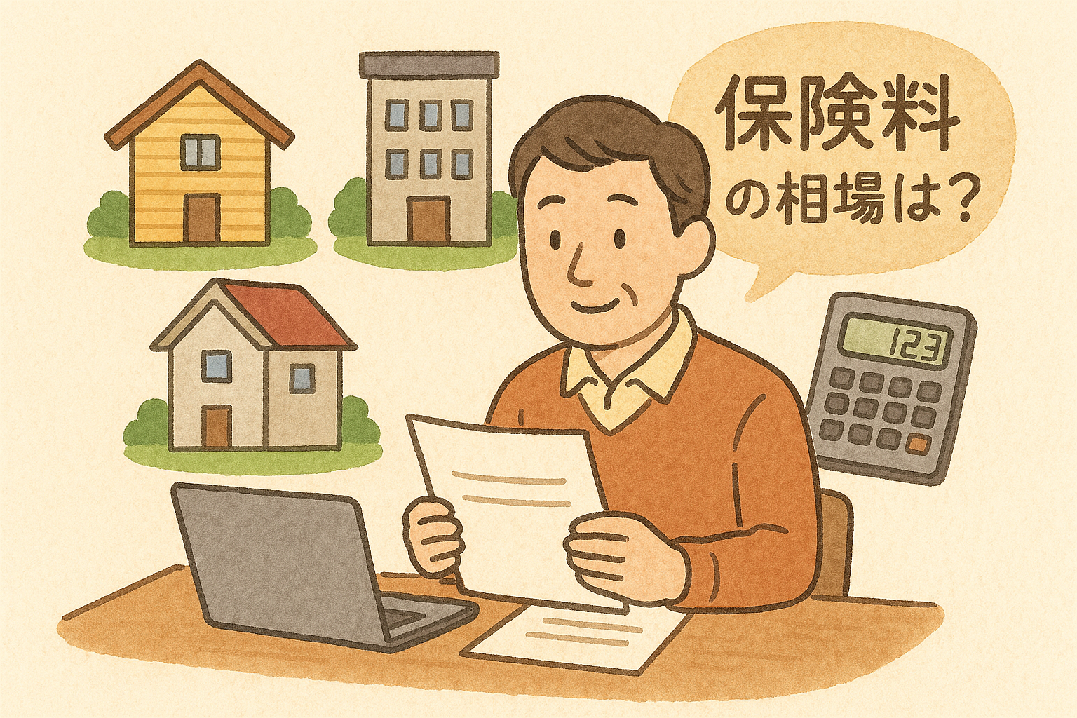 構造、床面積、築年数、地域別の保険料の相場はどのくらいですか？