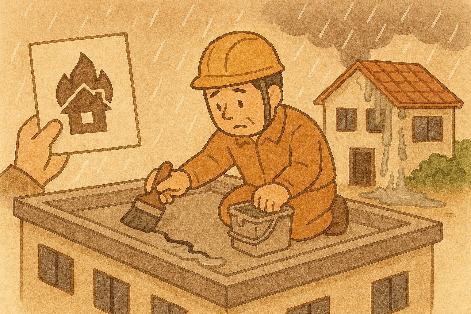 火災保険で防水工事はできる？3つの防水工事の種類とメリデメ特徴