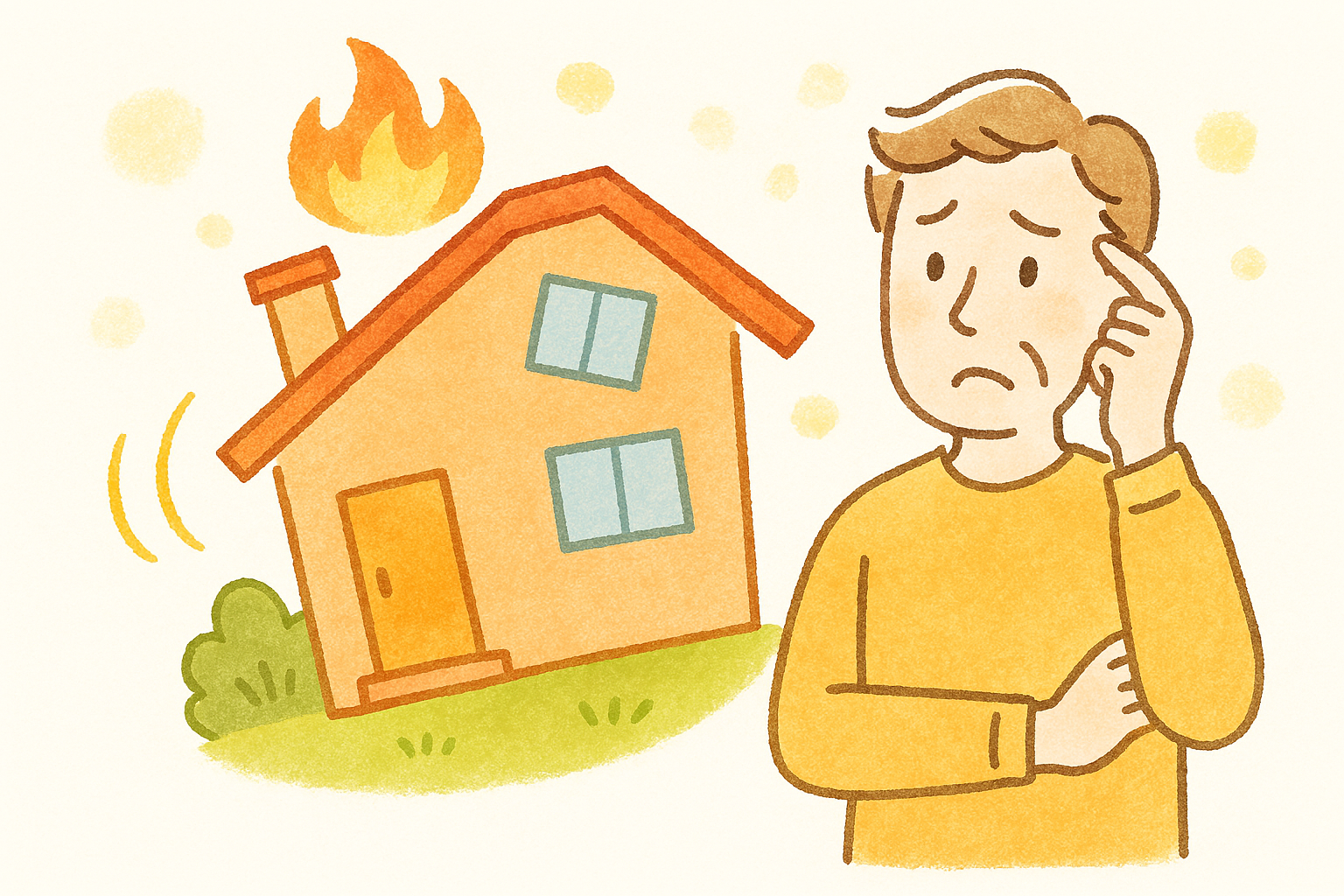 家の傾きは火災保険で補償されますか？