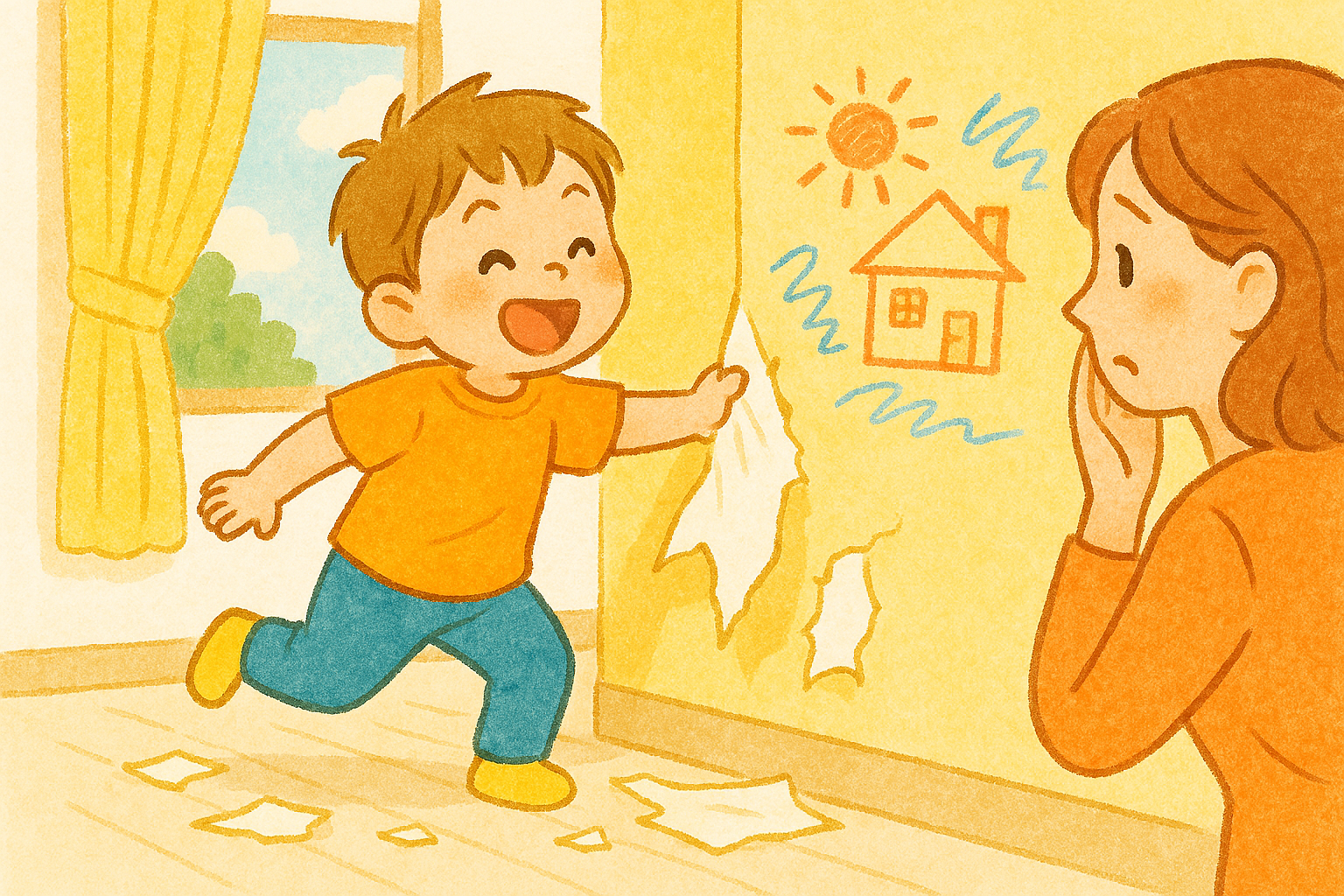 剥がれた壁紙も火災保険で修理できる？