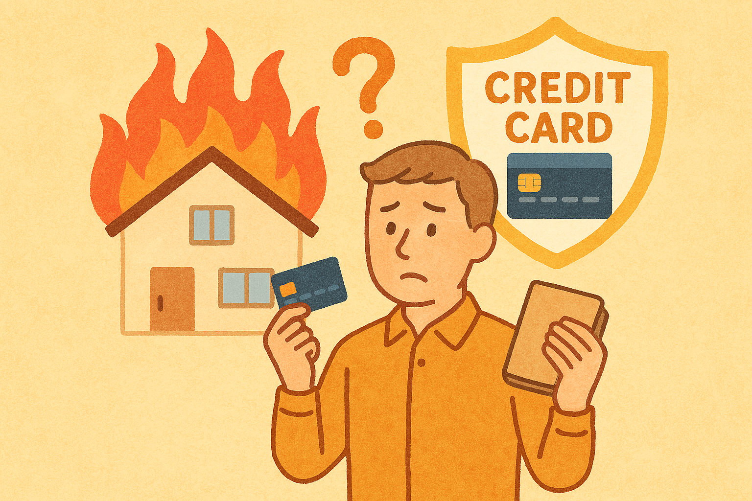 火災保険とクレジットカード付帯保険で補償範囲に重複はありますか？