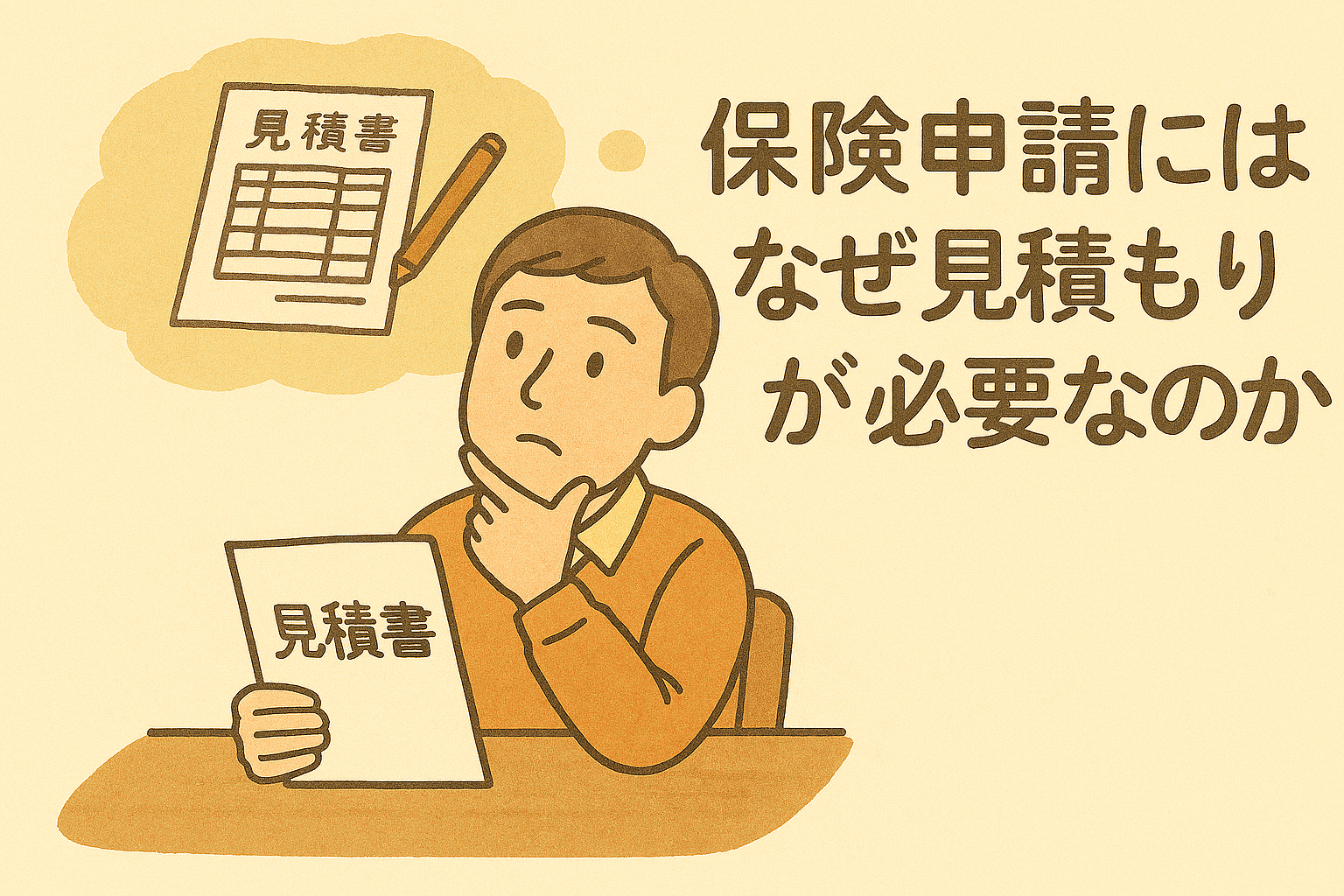 保険申請にはなぜ見積もりが必要なのですか？