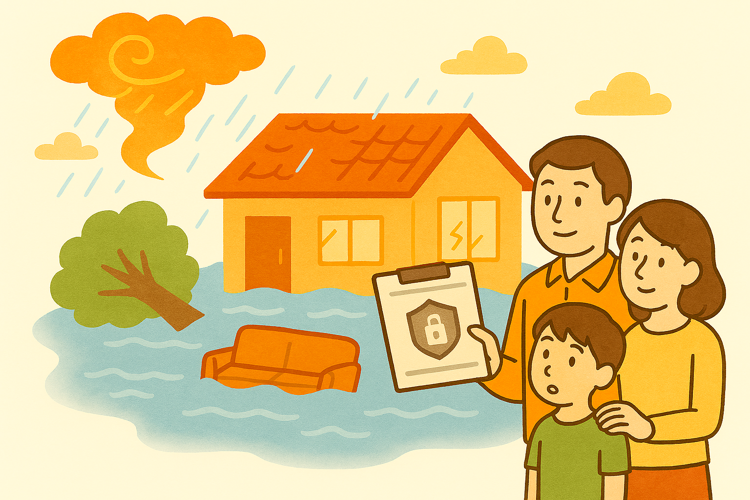 火災保険対象となる水害被害の事例・補償額を教えてください。