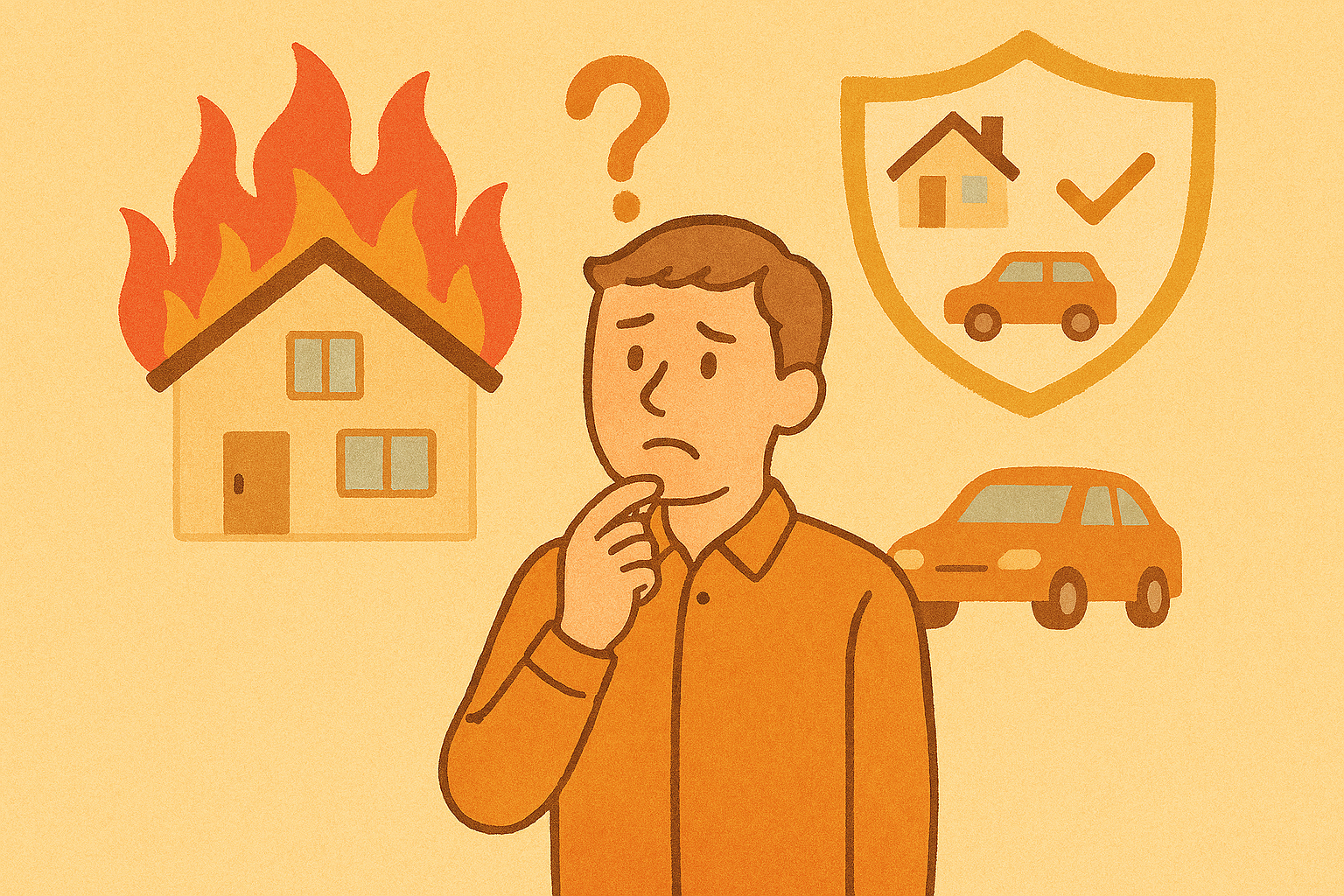 火災保険と自動車保険で補償範囲に重複はありますか？