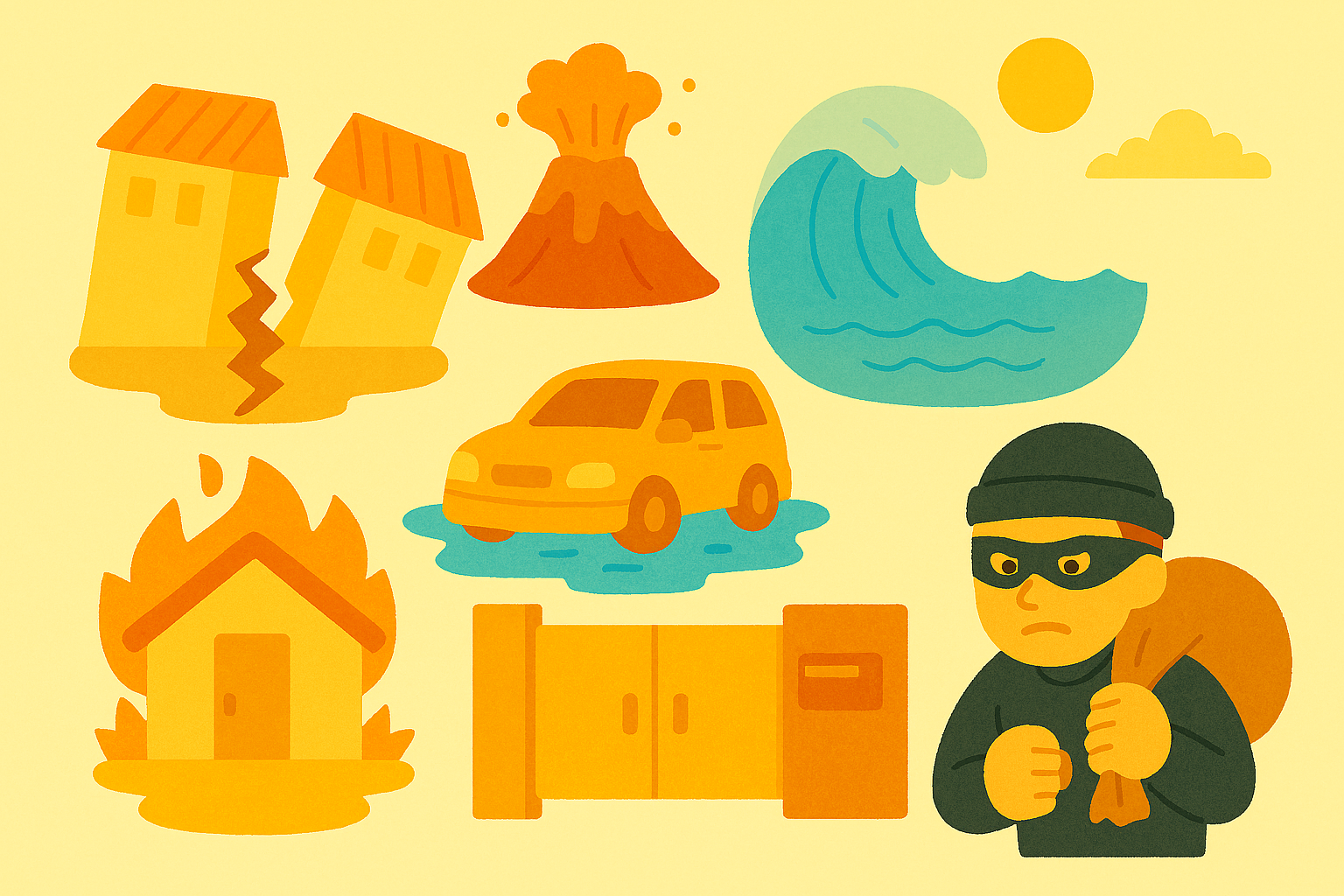 人生で災害（地震、噴火、津波、火災、水害、盗難）に遭遇確率はどの程度ありますか？